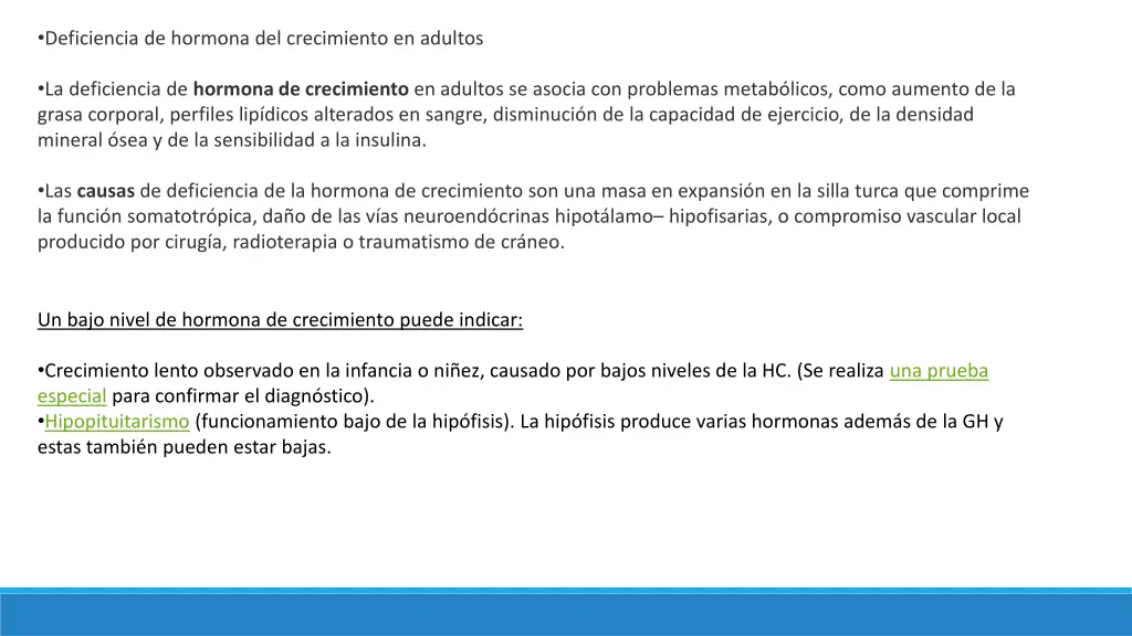 deficiencia de hormona del crecimiento en adultos