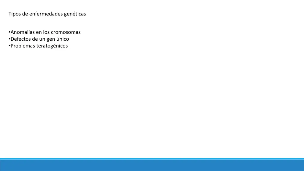 tipos de enfermedades gen ticas