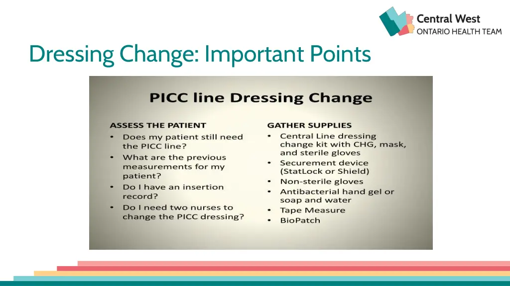 dressing change important points