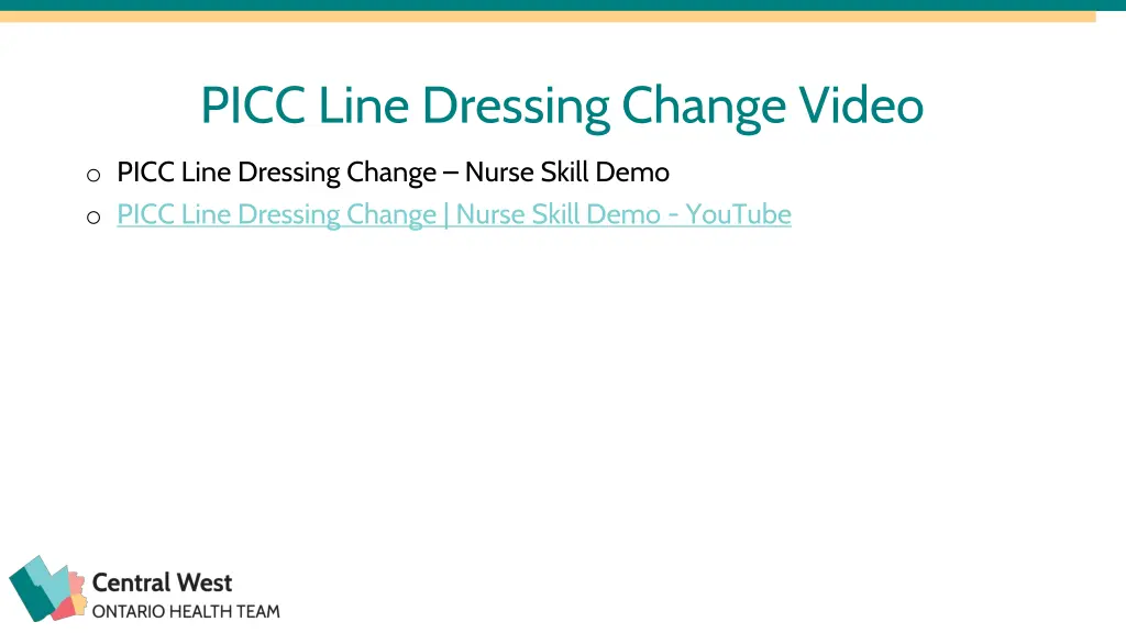 picc line dressing change video