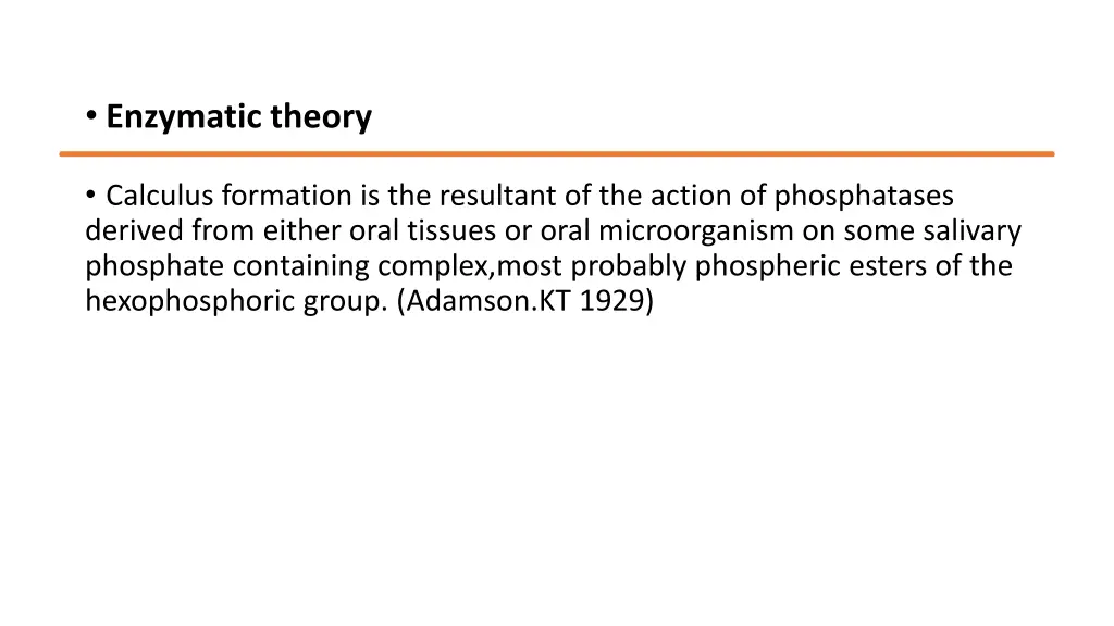 enzymatic theory