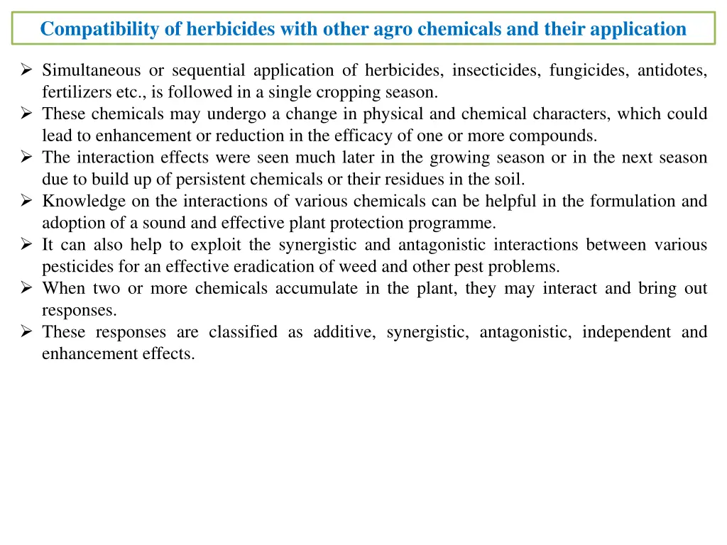 compatibility of herbicides with other agro