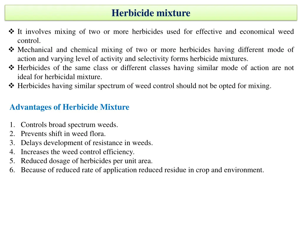 herbicide mixture