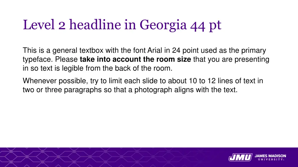 level 2 headline in georgia 44 pt