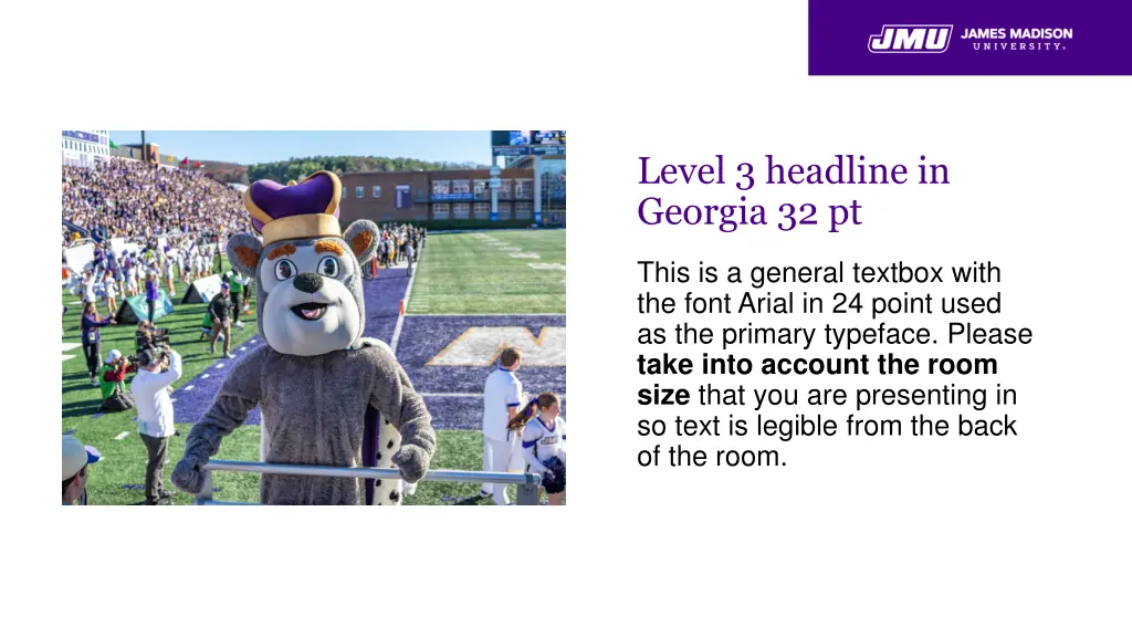 level 3 headline in georgia 32 pt