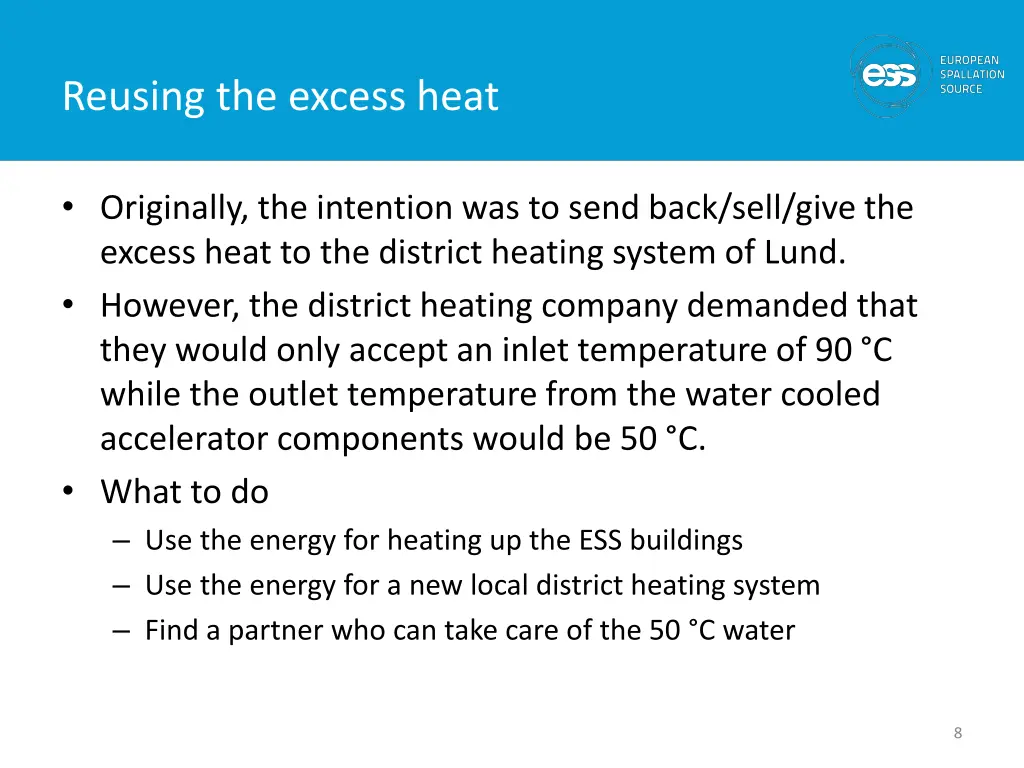 reusing the excess heat