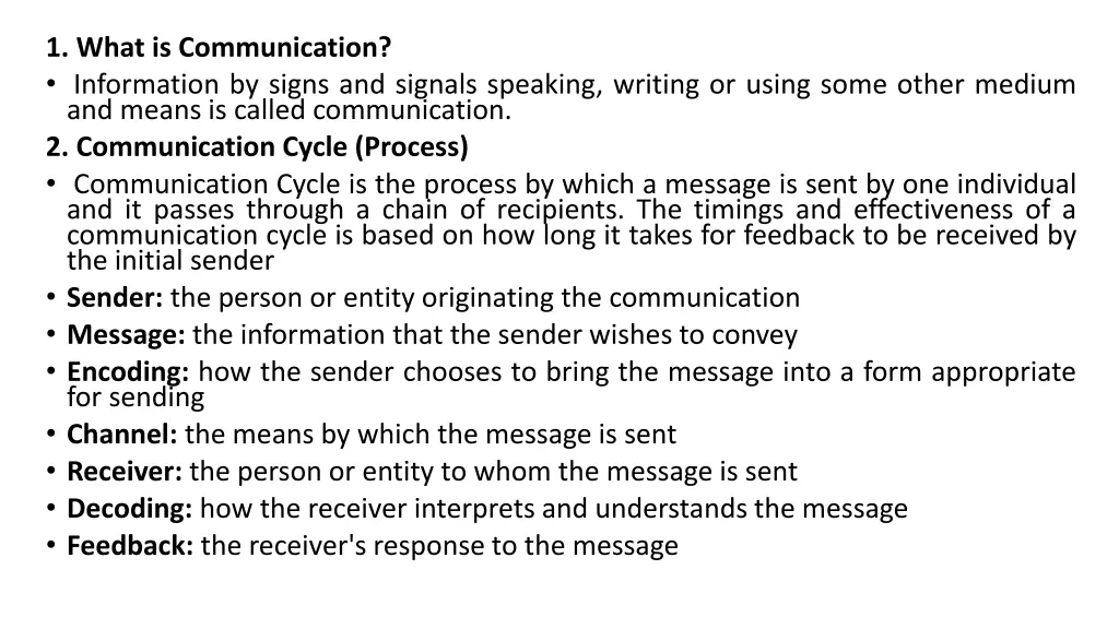1 what is communication information by signs