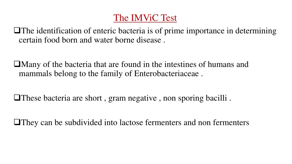 the imvic test