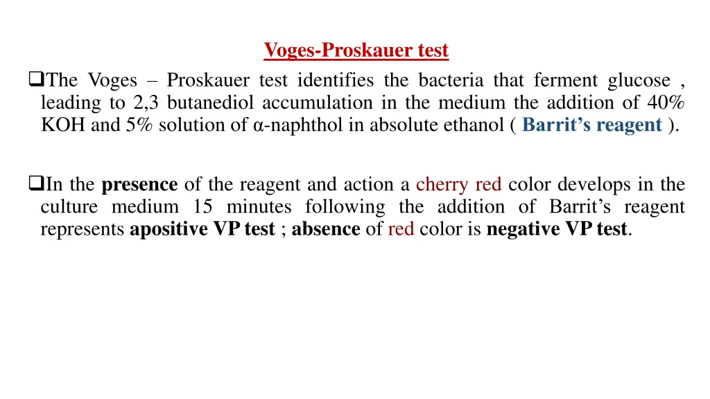 voges proskauer test