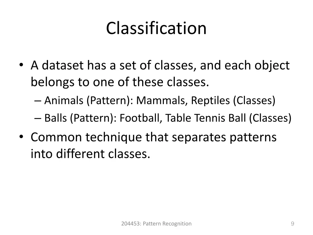 classification