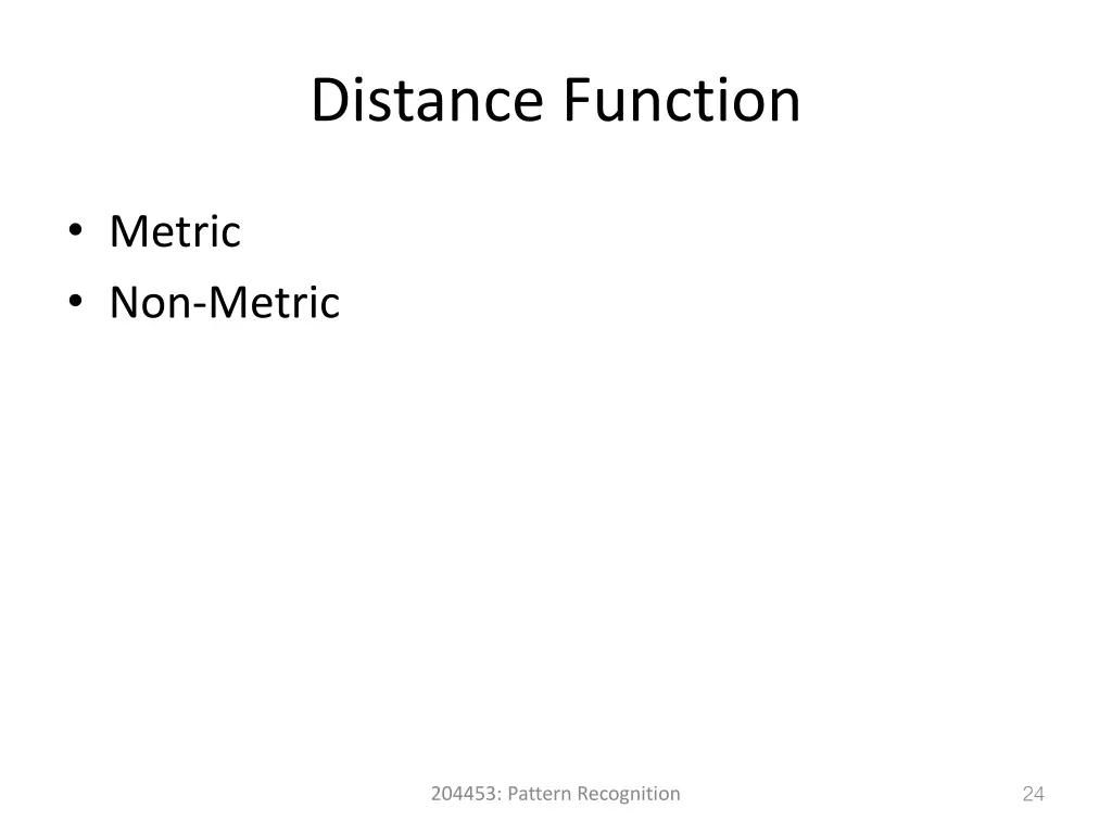 distance function