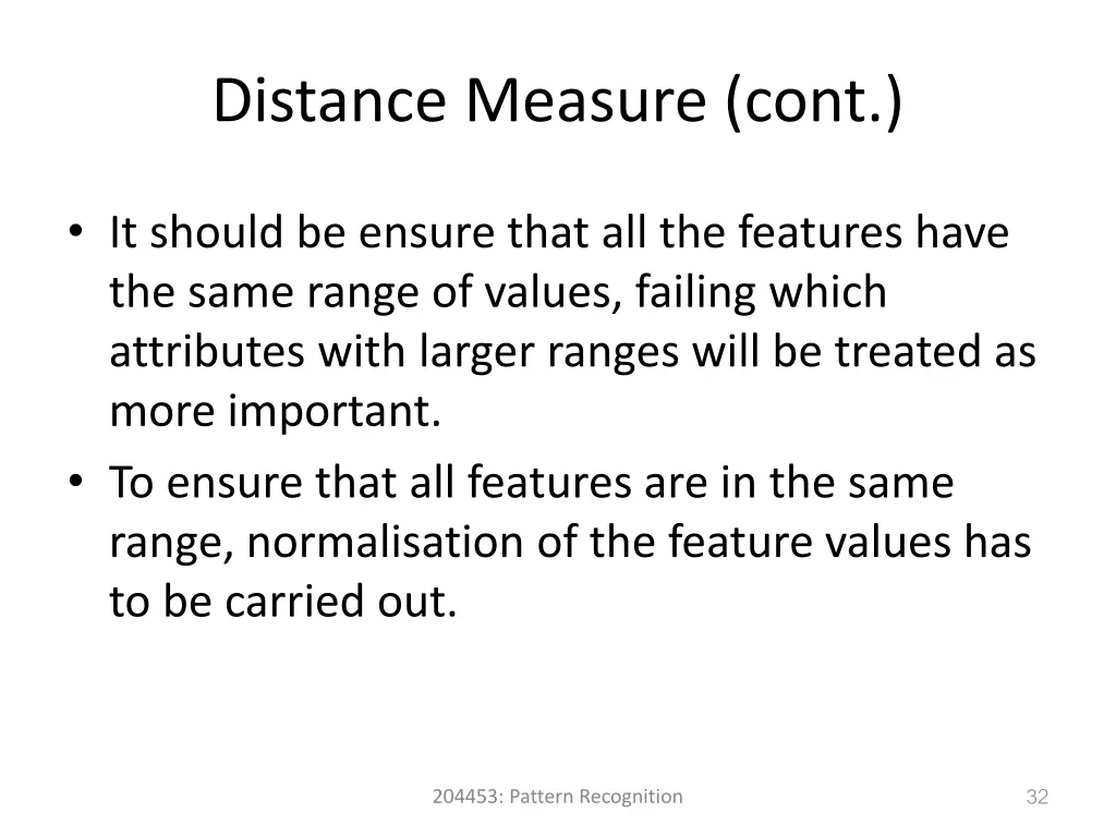 distance measure cont