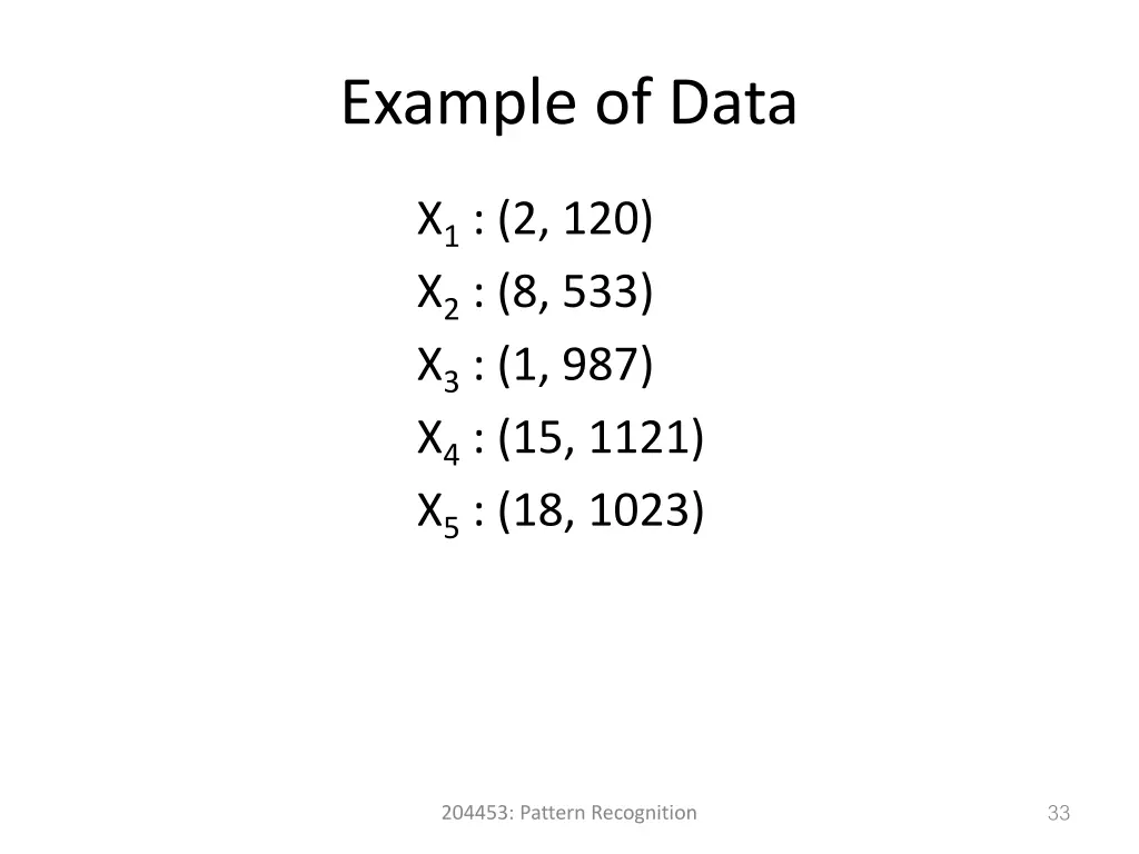 example of data