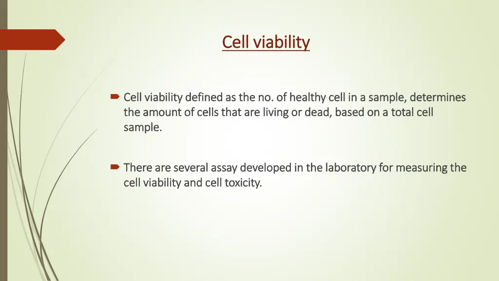 cell viability cell viability