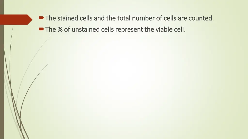 the stained cells and the total number of cells