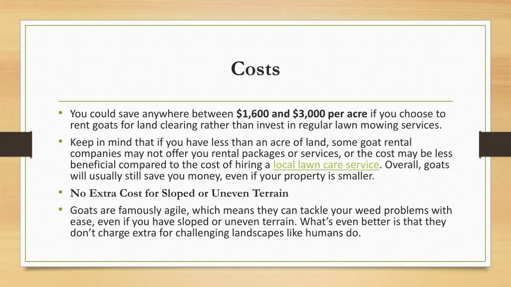 costs