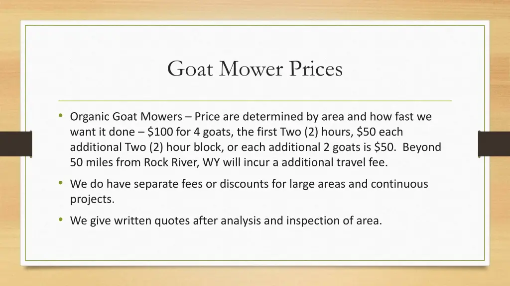 goat mower prices