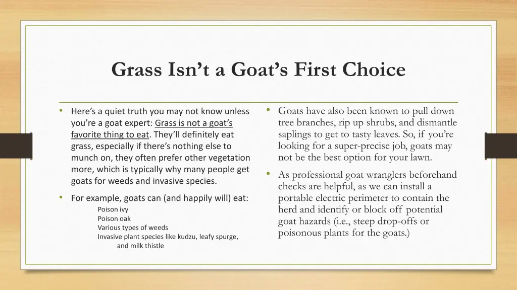 grass isn t a goat s first choice