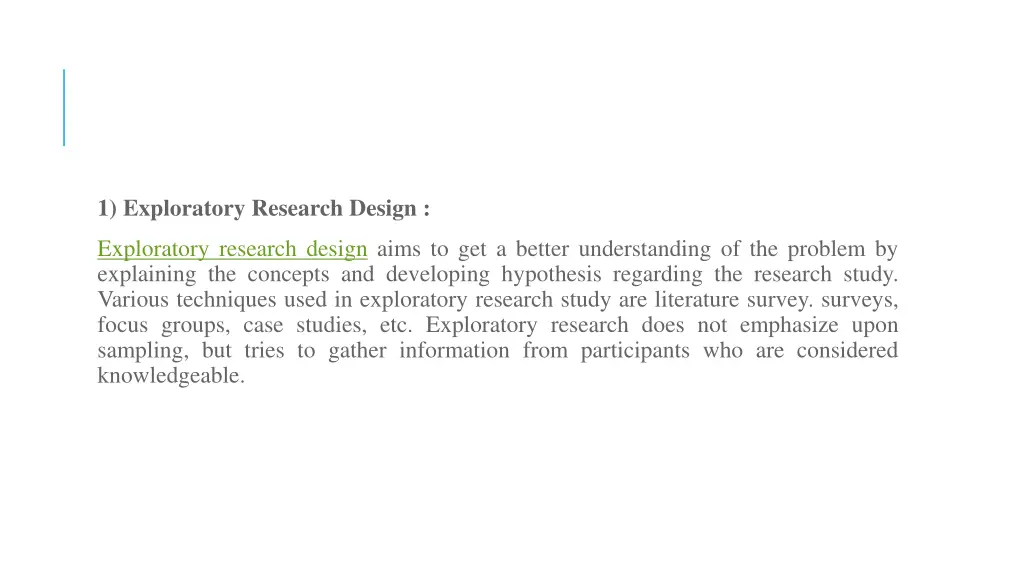 1 exploratory research design