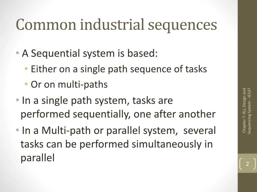 common industrialsequences