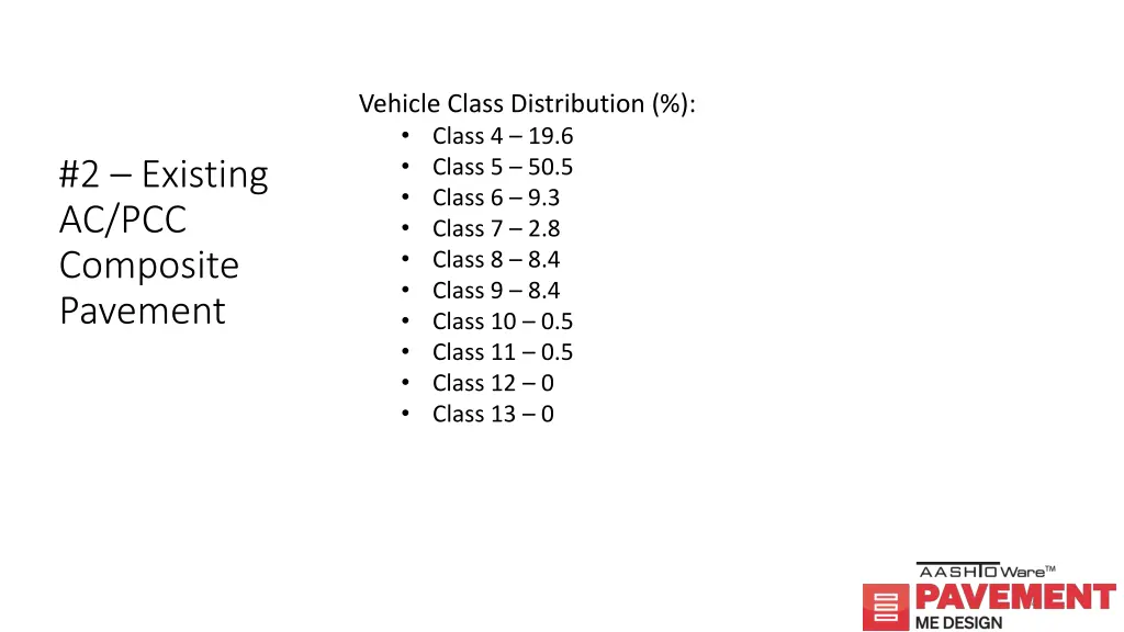 vehicle class distribution class 4 19 6 class