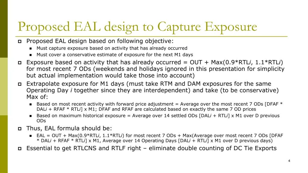 proposed eal design to capture exposure