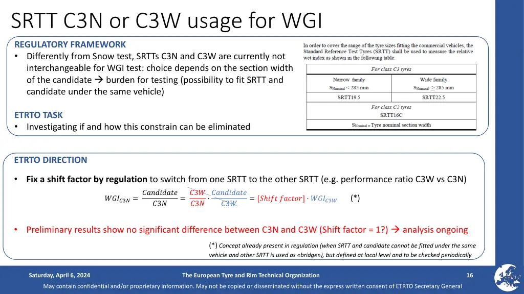 srtt c3n or c3w usage for wgi