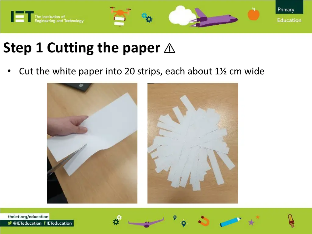 step 1 cutting the paper