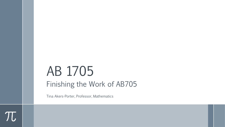 ab 1705 finishing the work of ab705