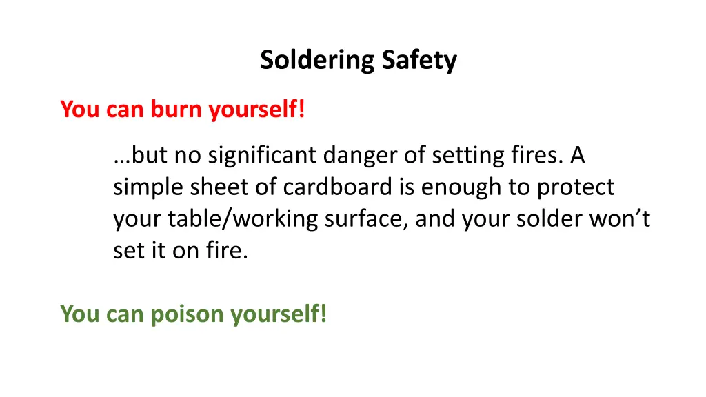 soldering safety