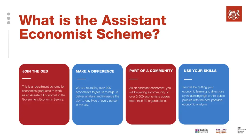 what is the assistant economist scheme