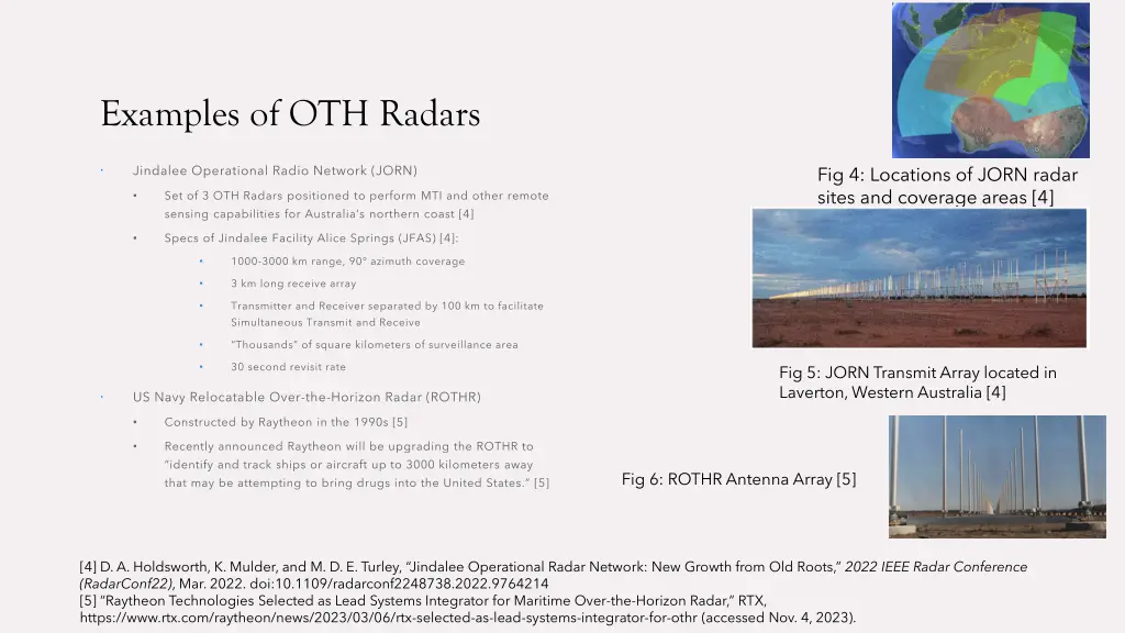 examples of oth radars