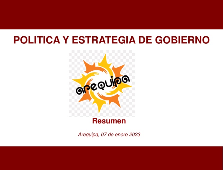 politica y estrategia de gobierno