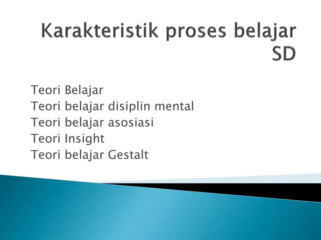 teori belajar teori belajar disiplin mental teori