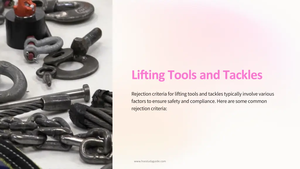 lifting tools and tackles