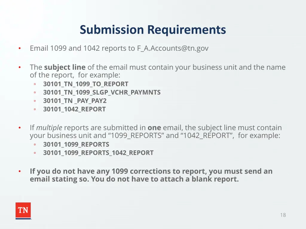 submission requirements