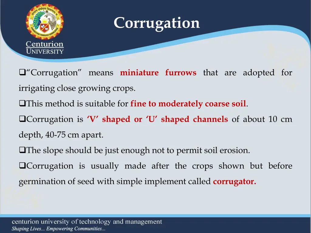 corrugation