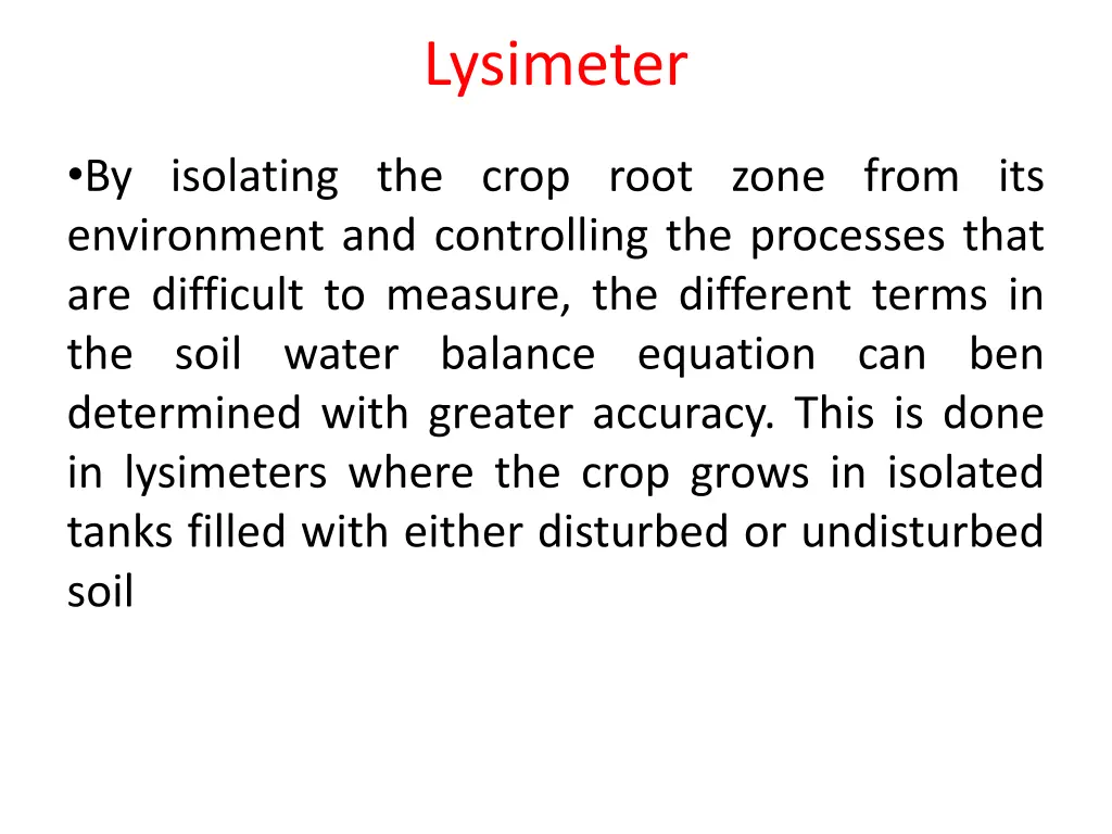 lysimeter