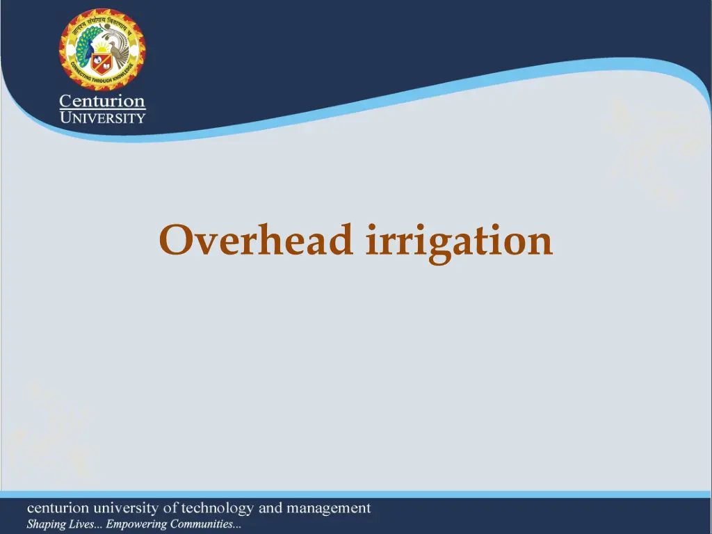 overhead irrigation