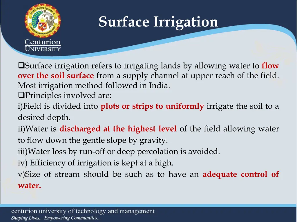 surface irrigation 1