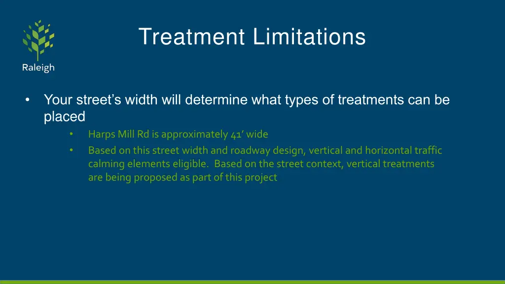 treatment limitations