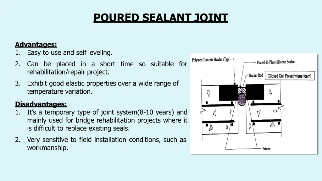 poured sealant joint