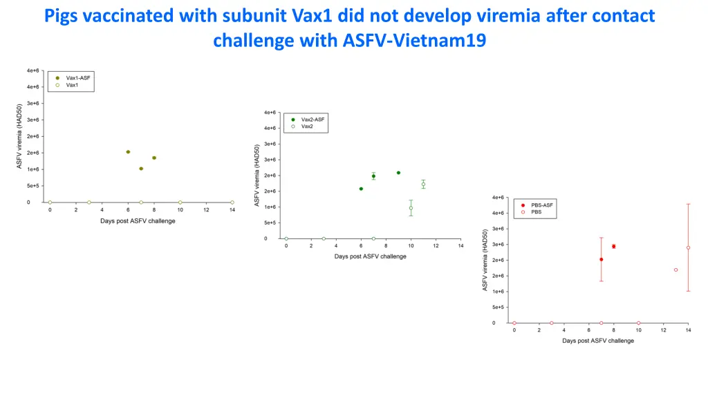 pigs vaccinated with subunit vax1 did not develop