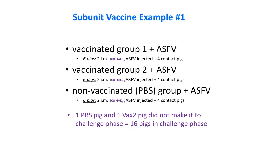 subunit vaccine example 1