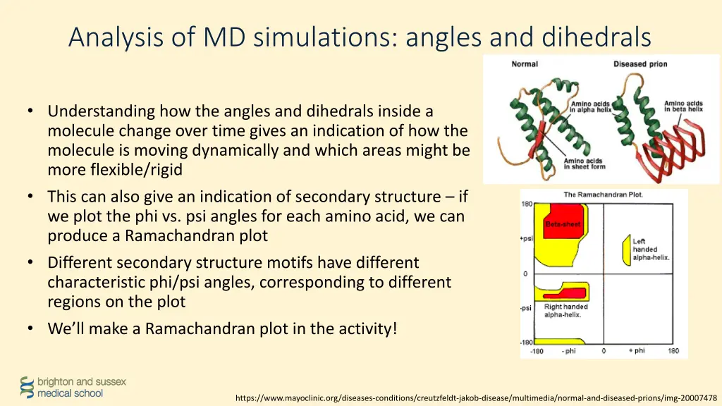 analysis of md simulations angles and dihedrals