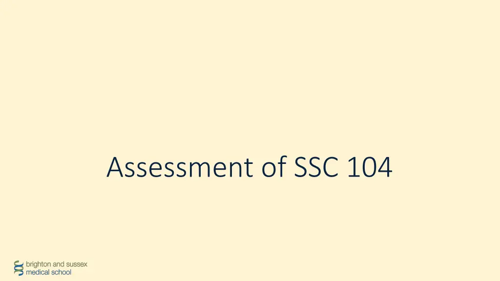 assessment of ssc 104