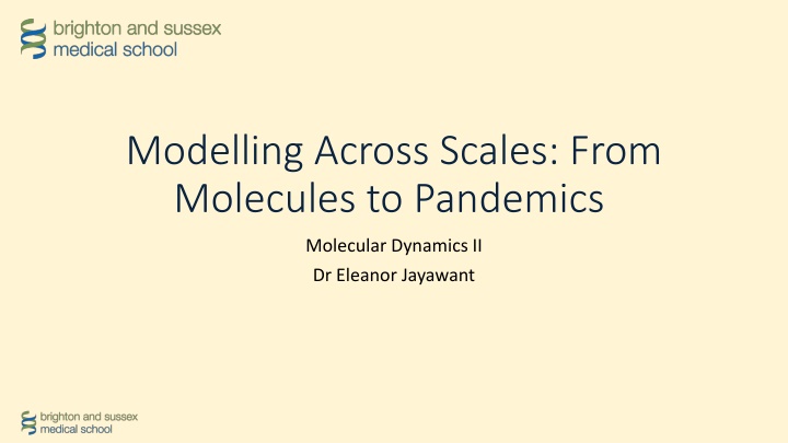 modelling across scales from molecules