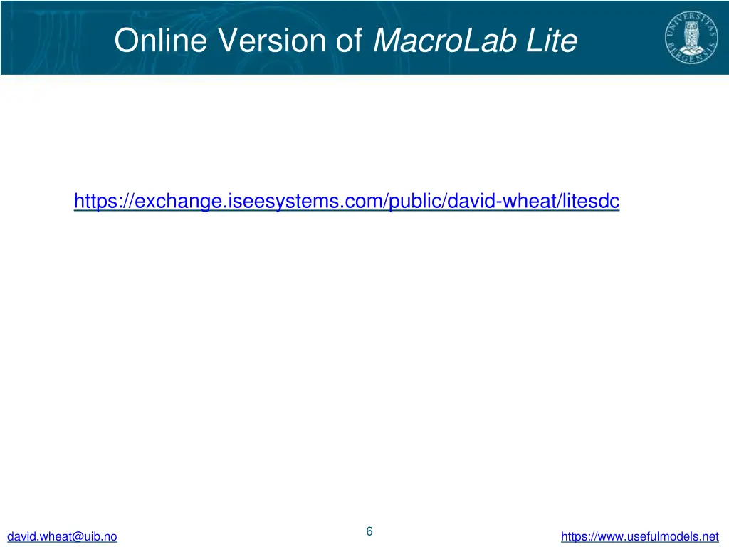 online version of macrolab lite