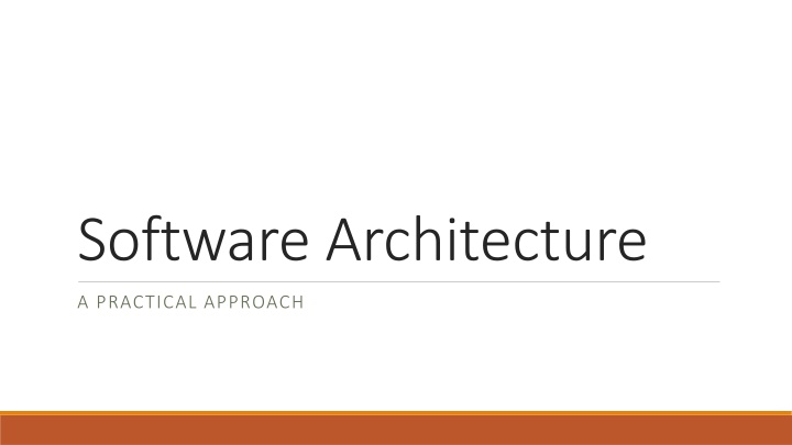 software architecture