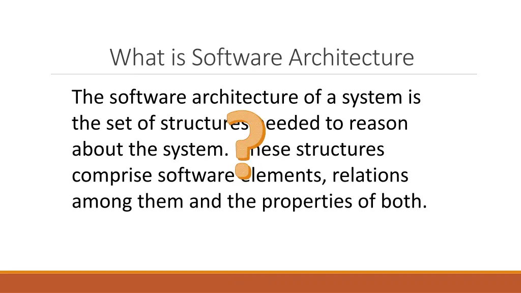 what is software architecture